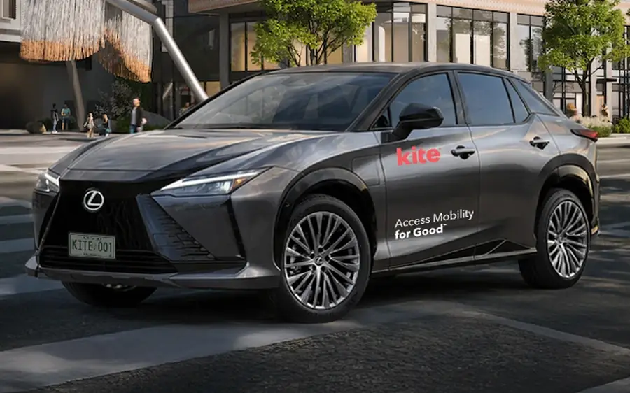 The Kite Lexus RZ 450e electric SUV, the car available at The Taylor